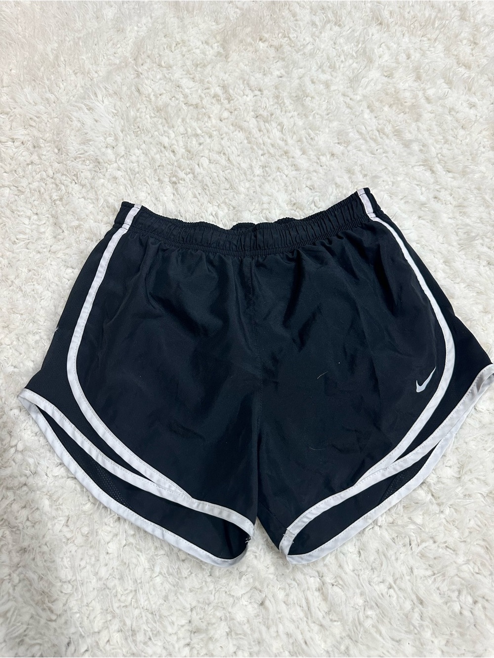 Nike Black Athletic Shorts with White Trim